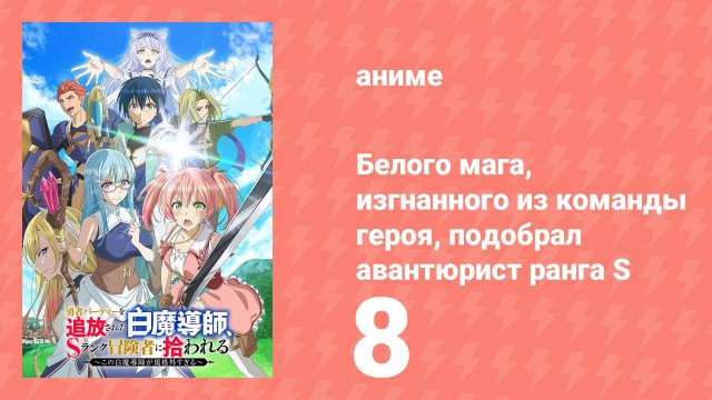 Белого мага, изгнанного из команды героя, подобрал авантюрист ранга S 8 серия (аниме-сериал, 2025)