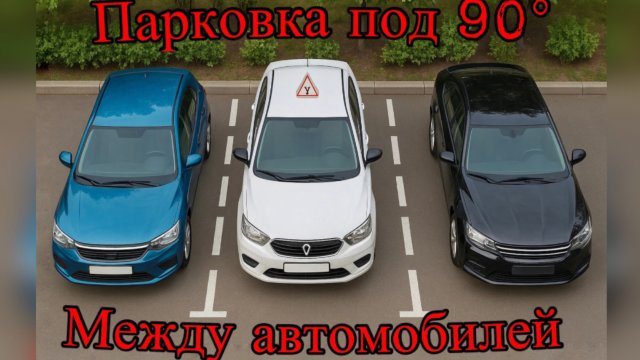 Парковка под 90° задним ходом. Гараж (город)