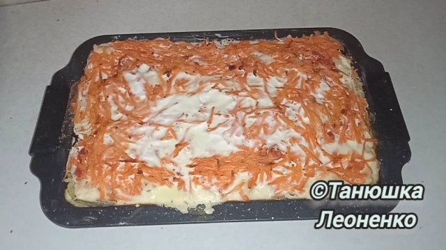 Запеканка из булгура и куриного мяса