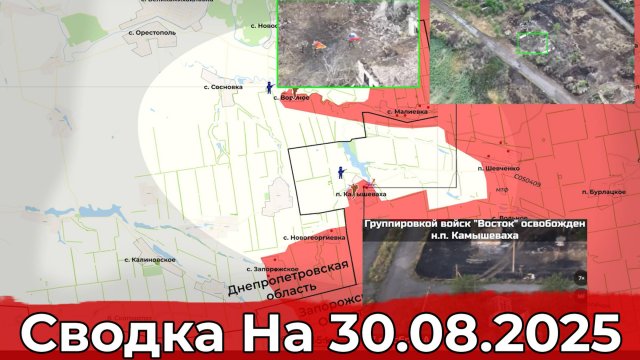 Взятие Камышевахи и подсчёт потерь ВСУ с начала СВО. Сводка на 30.08.2025 г.