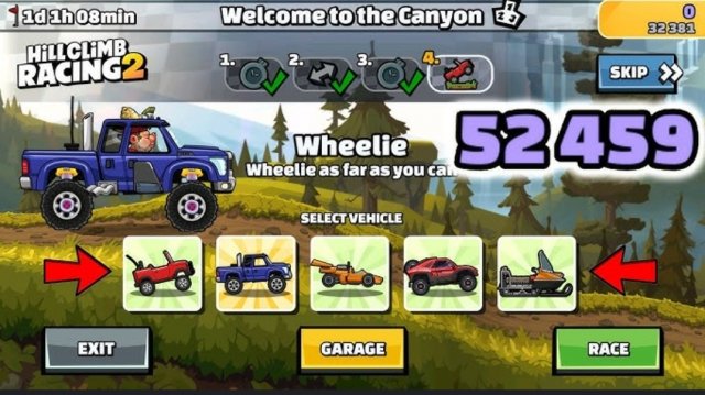 Hill Climb Racing 2 - 52459 points in WELCOME TO THE CANYON Team Event