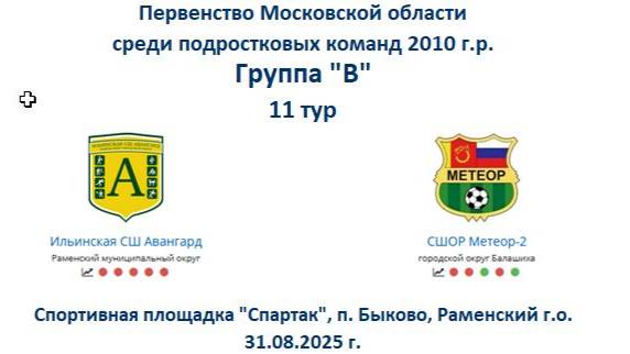 11 тур. Авангард (Ильинский) : Метеор-2 (Балашиха) 0:8