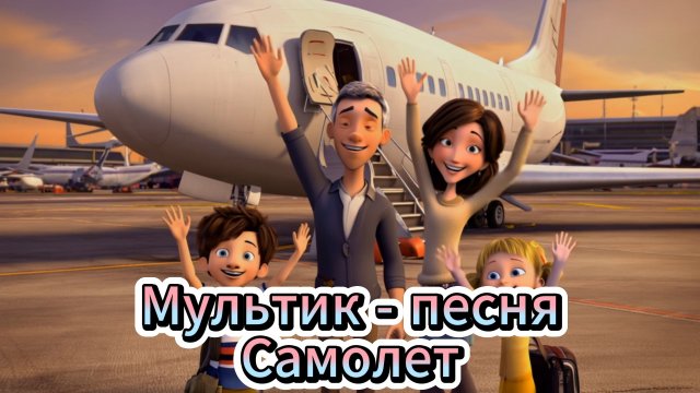 САМОЛЕТ. Мультик 3D - Песня для малышей.