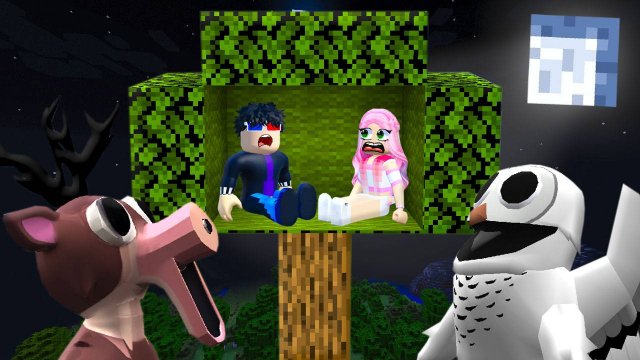 🏠ПОСТРОИЛИ ДОМ НА ДЕРЕВЕ В 99 НОЧЕЙ В ЛЕСУ В РОБЛОКС! ROBLOX