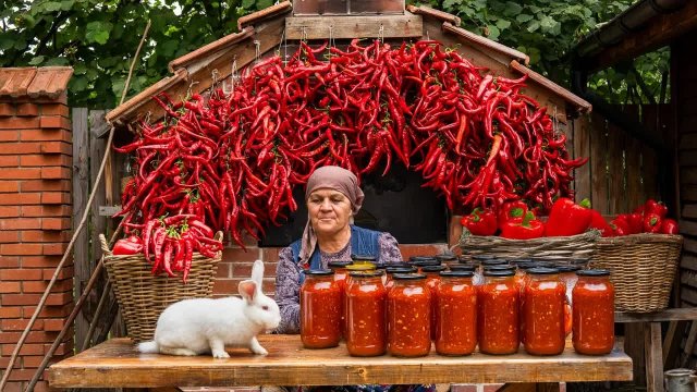 Сезон Красного Перца В Деревне - Домашний Острый Соус 🌶️...