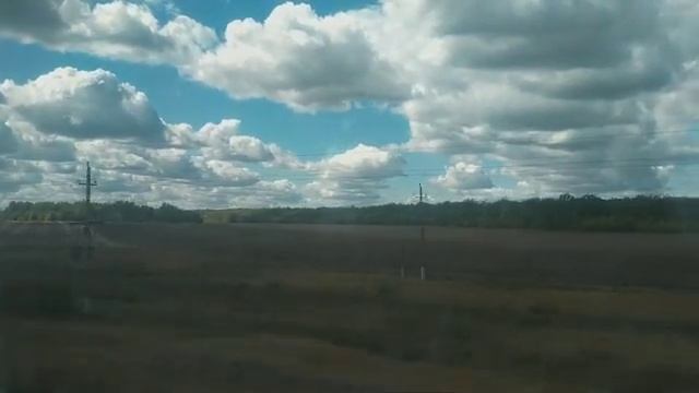 Россия из окна поезда. Саратов-Самара.