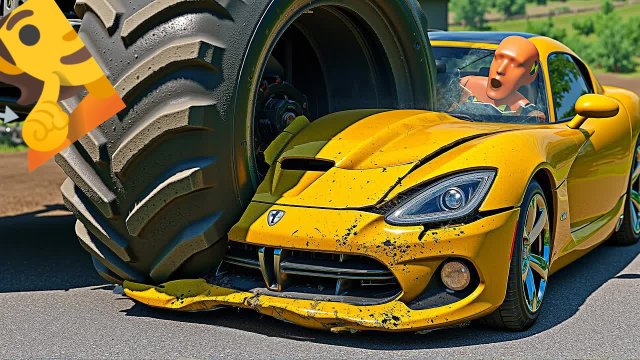 💥ХАОС с Монстр Траками🚨 Кинографичная подборка в BeamNG drive🔥 Топ аварии в бимке👍👍👍