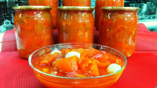 ЛЕЧО ДОМАШНЕЕ с луком и морковью.