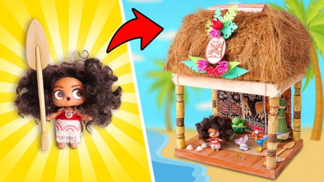 Волшебное преображение ✨ Мастерим домик и куклу в тропическом стиле 🏝️🎨