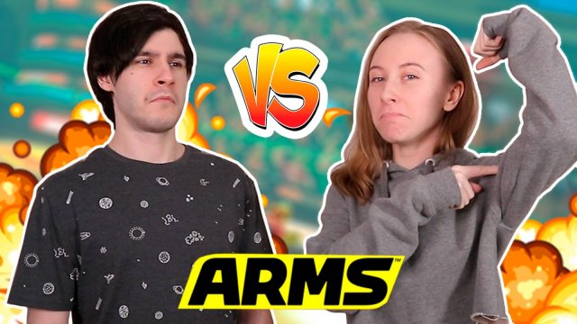 Управляем КИБОРГАМИ на Нинтендо Свитч, Парень VS Девушка в ARMS на Nintendo Switch + ВЕБКА