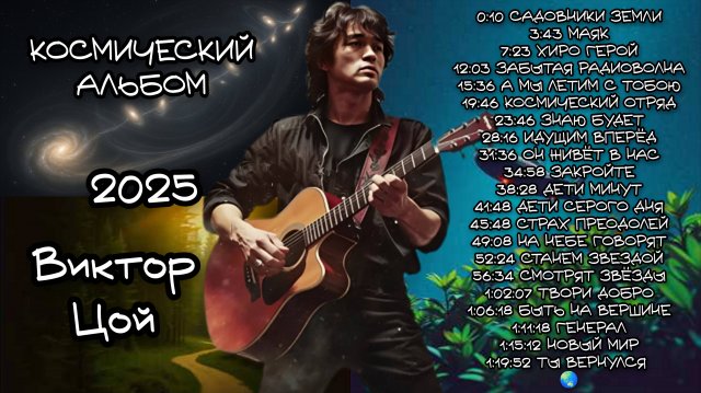 КОСМИЧЕСКИЙ АЛЬБОМ 2025 из черновиков «Цой жив»