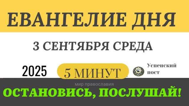 3 сентября сентября Евангелие дня 2025 с толкованием #евангелие (5 минут)