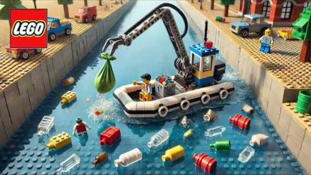 Сборщик мусора LEGO работает под водой – Простой, но продуманный дизайн