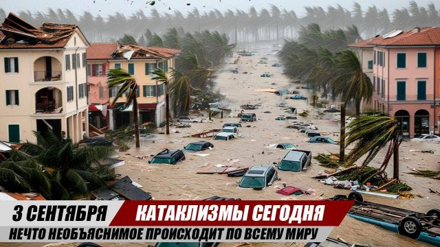 Новости Сегодня 03.09.25 ЧП, Катаклизмы, События Дня: Европа Шторм США Ураган Пакистан Наводнение