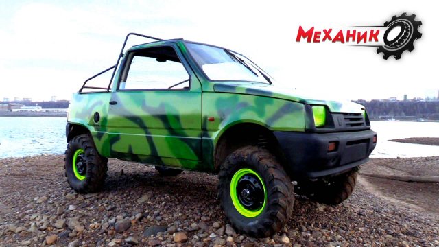 Собрали за несколько дней крутой пикап из Оки с мотором от мотоблока!