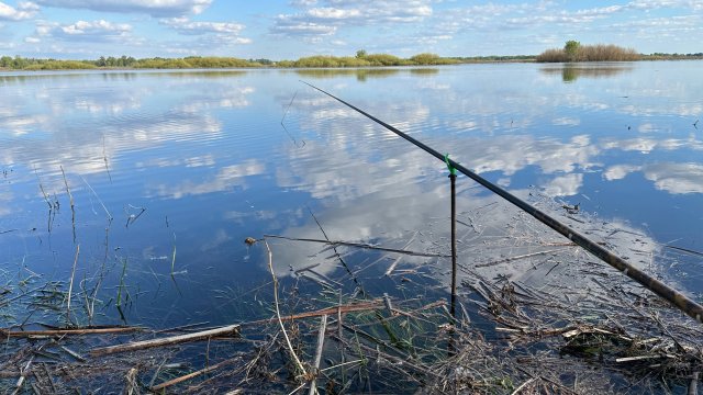 Рыбалка на поплавок в заливных лугах. Этот кабанчик чуть не оборвал снасти. Рыбалка для души