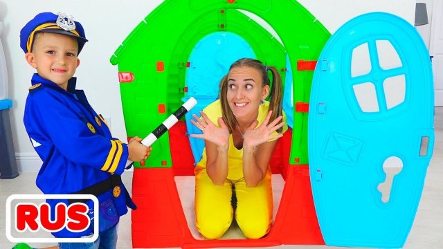 Влад и Ники играют в полицейских! Веселое видео для детей!