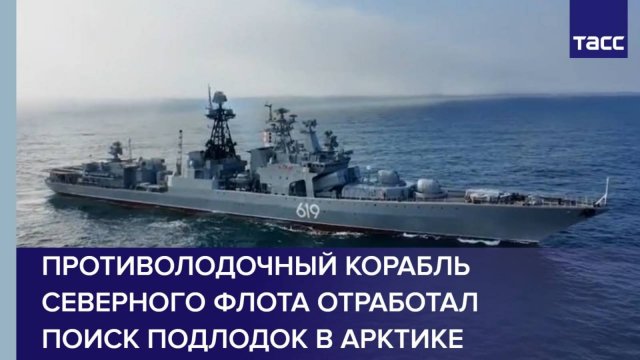 Противолодочный корабль Северного флота отработал поиск подлодок в Арктике