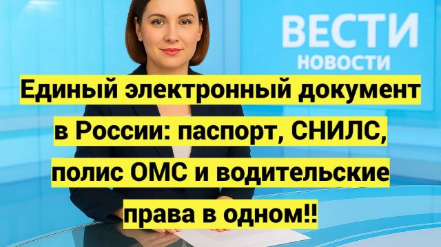 Единый электронный документ в России: паспорт, СНИЛС, полис ОМС и водительские права в одном