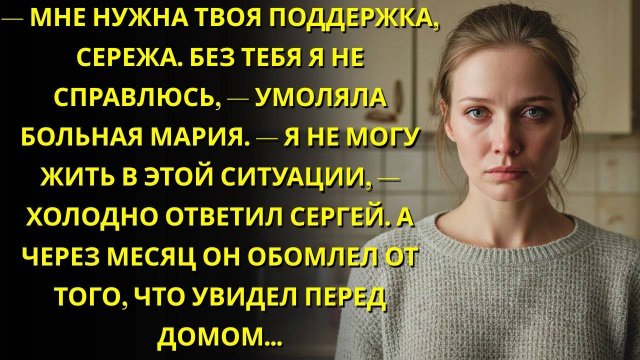 Он бросил больную жену и ушел к любовнице. Но потом все повернулось так, как он не ожидал - рассказ