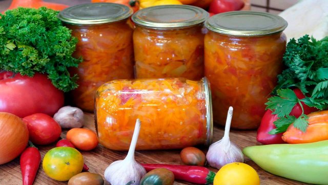 Овощной салат на зиму Ленинградский