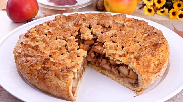 🍎 Самый вкусный яблочный пирог! 🍏 Песочный пирог с яблочной начинкой "Щедрая осень"! 🍁🍂