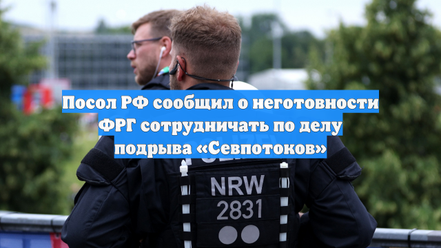 Посол РФ сообщил о неготовности ФРГ сотрудничать по делу подрыва «Севпотоков»