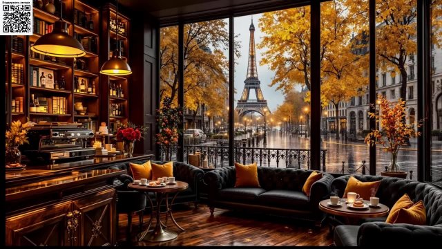 Осенний джаз в Париже  |  Утренний осенний джаз в кафе | music and autumn ambience