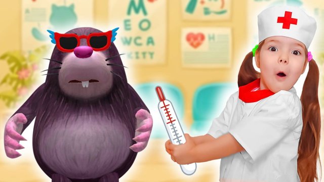 Настя как доктор лечит животных в игре | Мультик про доктора для милых животных