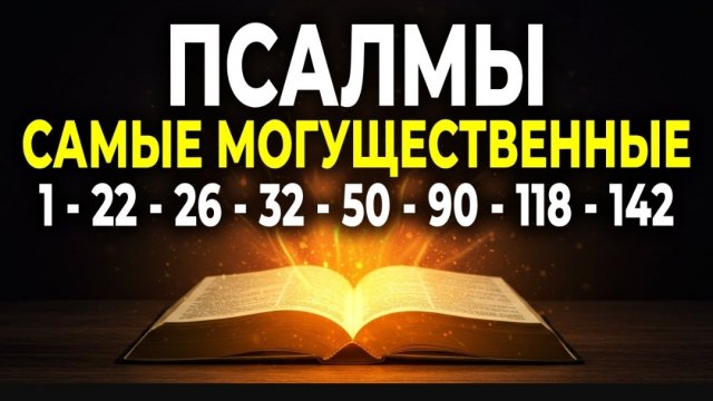 🕯️САМЫЕ МОГУЩЕСТВЕННЫЕ ПСАЛМЫ 1, 22, 26, 32, 50, 90, 118, 142 С МОЛИТВОЙ ЗАЩИТЫ И СИЛЫ 📔
