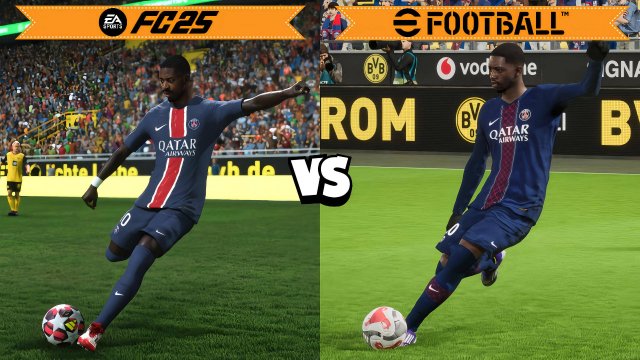 Сравнение eFootball 2025 vs FC 25 [Лучшие симуляторы футбола ?]