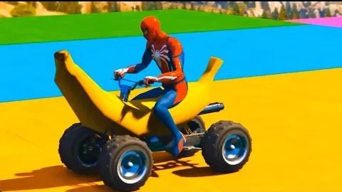 Мотоциклы и грузовики Человек-паук и препятствия паркур GTA V Моды