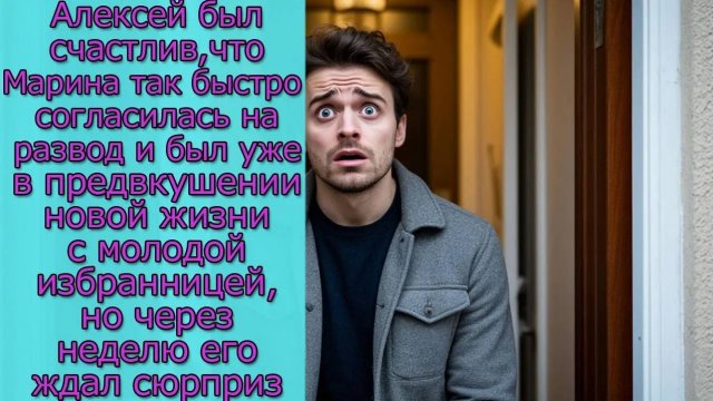 Алексей был счастлив, что Марина согласилась на развод и был уже в предвкушении новой жизни но его