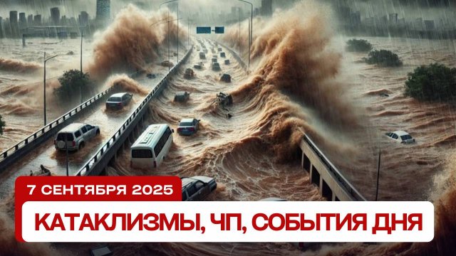 Катаклизмы 07.09.2025: Индия, Китай и Корея под водой, США горят