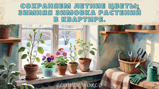 Сохраняем летние цветы: Зимняя зимовка растений в квартире.🍁