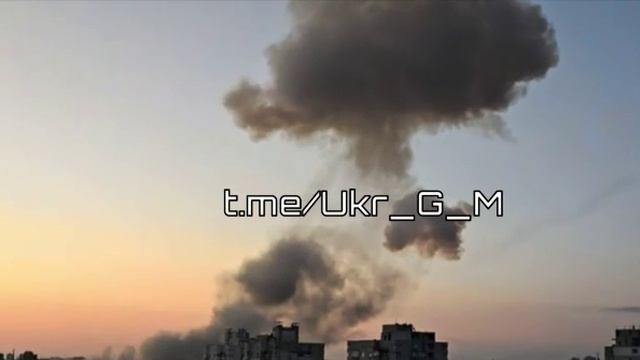 Кадры ещё одного прилёта в Киеве