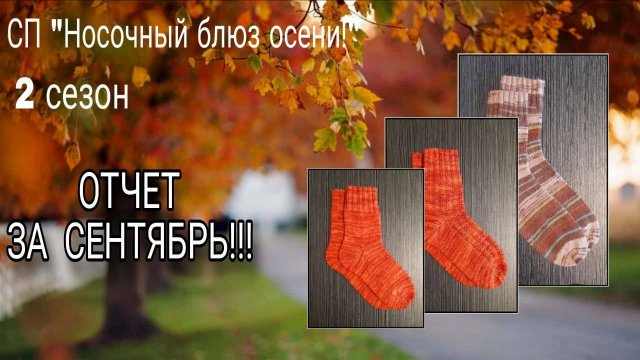 СП "Носочный блюз осени" 2 сезон. Отчет за сентябрь! Мои три парочки носочков!!!