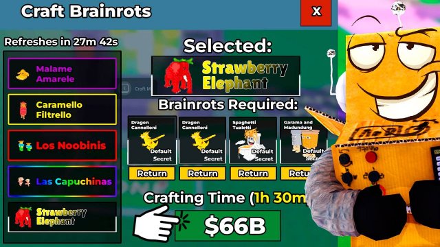 Я СОЗДАЛ СЕКРЕТНЫЙ КРАФТ САМОГО РЕДКОГО БРЕЙНРОТА! УКРАДИ БРЕЙНРОТ ROBLOX Steal a Brainrot