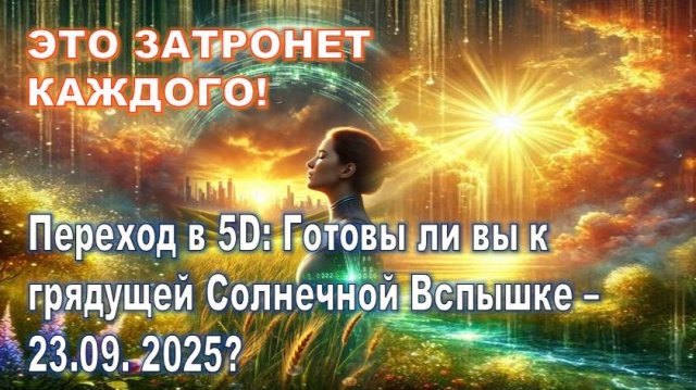 Переход в 5D: Готовы ли вы к грядущей Солнечной Вспышке – 23.09. 2025?