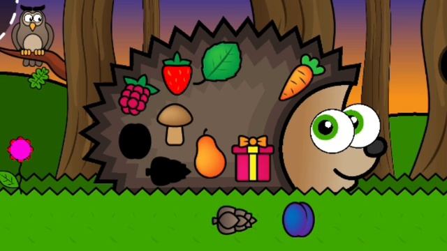 ёжик и подарки, игра
