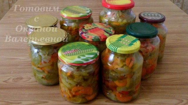 Салат из зеленых помидоров . Заготовки на зиму. Готовим с Оксаной Валерьевной.