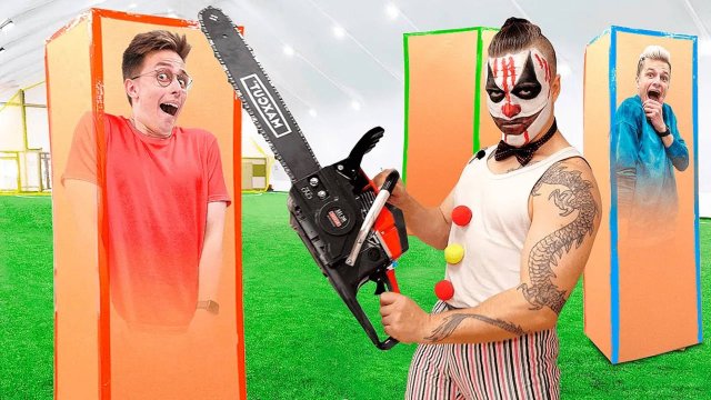 ЭКСТРЕМАЛЬНЫЕ ПРЯТКИ В КОРОБКАХ от Клоунов ЧЕЛЛЕНДЖ ! *2 Часть*