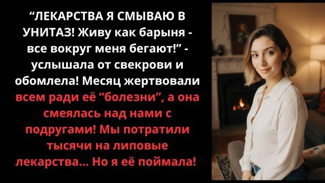 - НЕВЕСТКА у меня под каблуком! - хвасталась свекровь притворяясь больной, а я за ней ухаживала