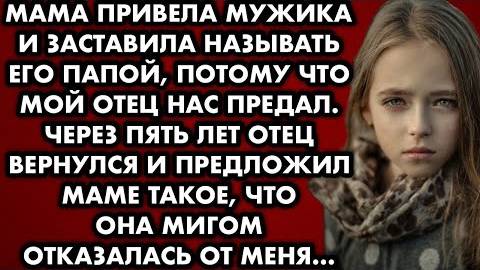 Мама привела мужика и заставила называть его папой, потому что мой отец нас предал. Через пять лет..
