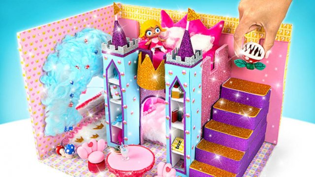 Мастерим домик для принцессы Пич 🏰✨ Поделка из картона своими руками 🎨✂️