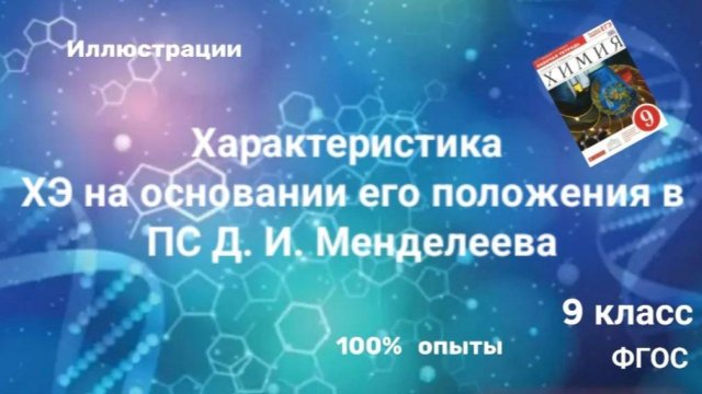 Урок 1.Характеристика химического элемента на основании в ПС Д.И.Менделеева