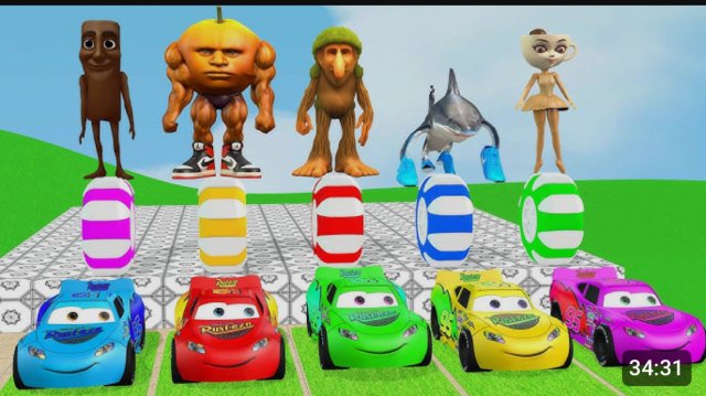 Long Slide Game вместе с тралалеро тралала, балерина капучино, та та тахур и тачки