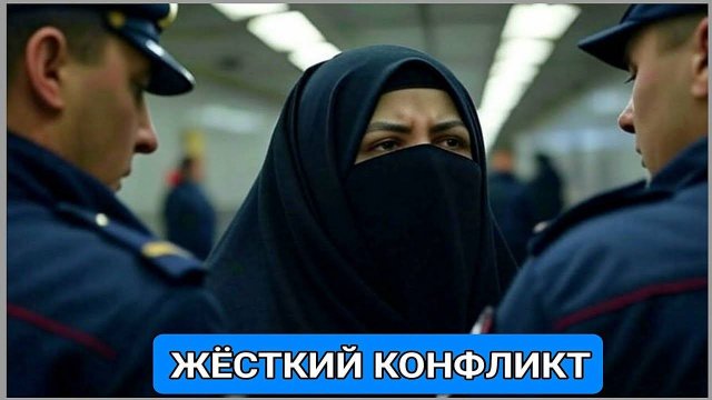 Спор мигрантки в никабе с полицейским в московском метро шокировал россиян.