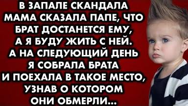 В запале скандала мама сказала папе, что брат достанется ему, а я буду жить с ней. А на следующий...