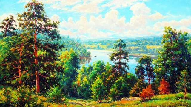Осенняя галерея картин художника Олега Ладыгина.